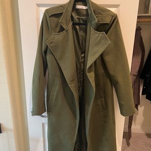 Olive trench coat